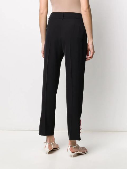Blumarine high-waisted embellished trousers - Black
