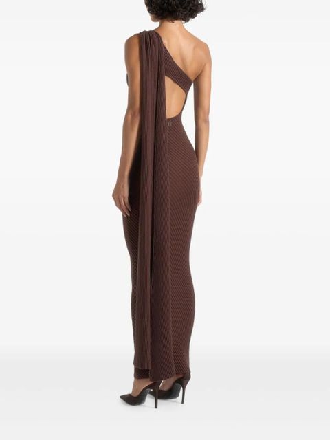 Manière De Voir Laya scarf knit maxi dress - Brown