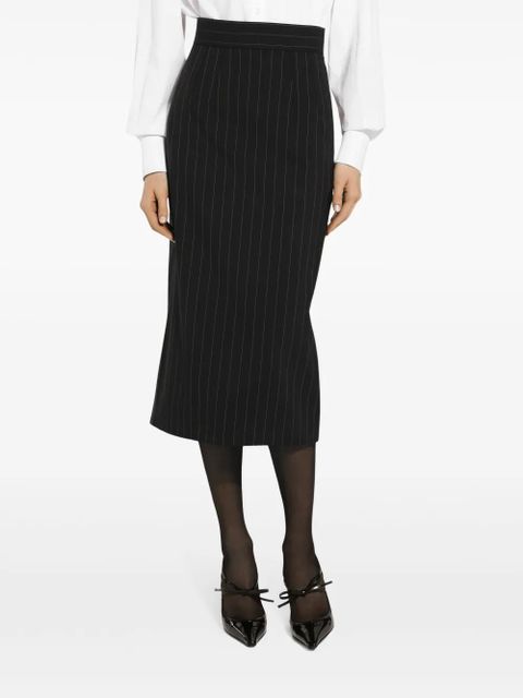Dolce & Gabbana pinstriped skirt - Black