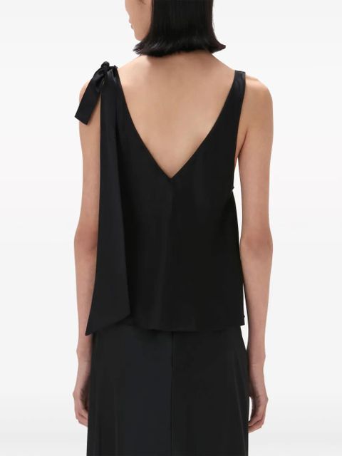 JW Anderson tie-shoulder silk vest top - Black - zdjęcie produktu nr 2