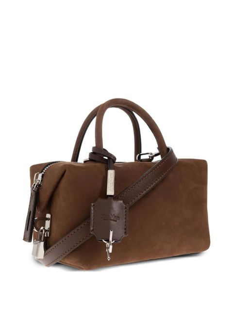 Max Mara small Holdall suede tote bag - Brown