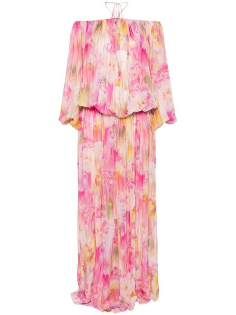 Blumarine floral-print georgette maxi dress - Pink - zdjęcie produktu nr 1