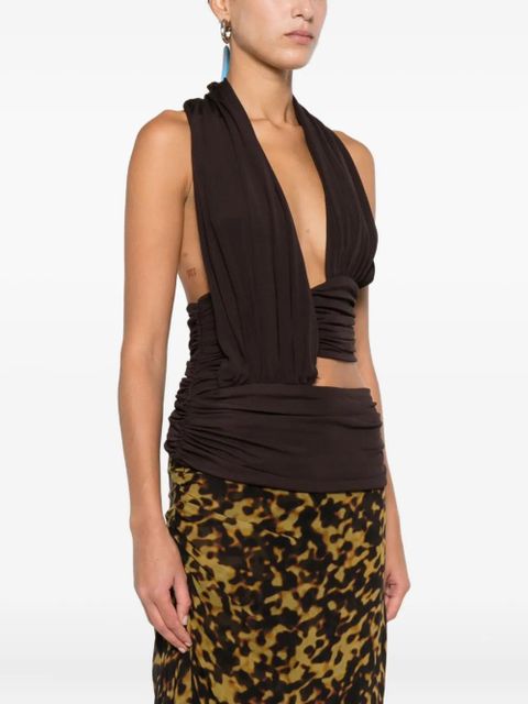 Christopher Esber draped top - Brown