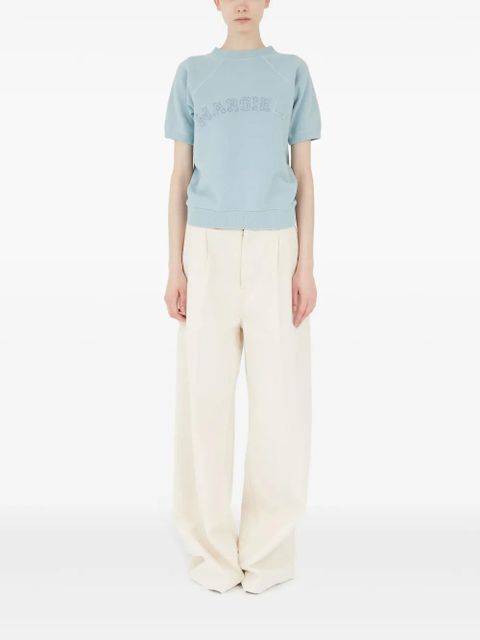 Maison Margiela logo-print cotton sweatshirt - Blue - zdjęcie produktu nr 2