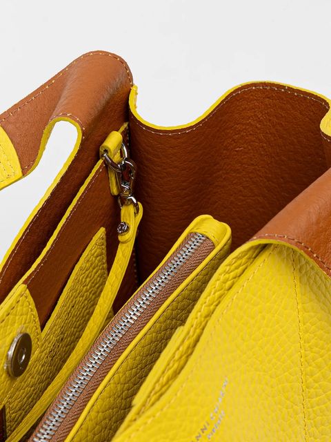 Gianni Chiarini torebka skórzana EUFORIA kolor żółty BS.9554.RNGDBL