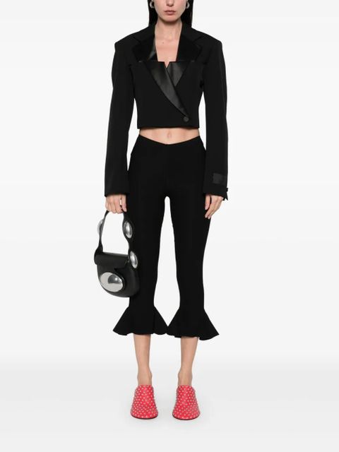 Alexander Wang double-breasted cropped blazer - Black