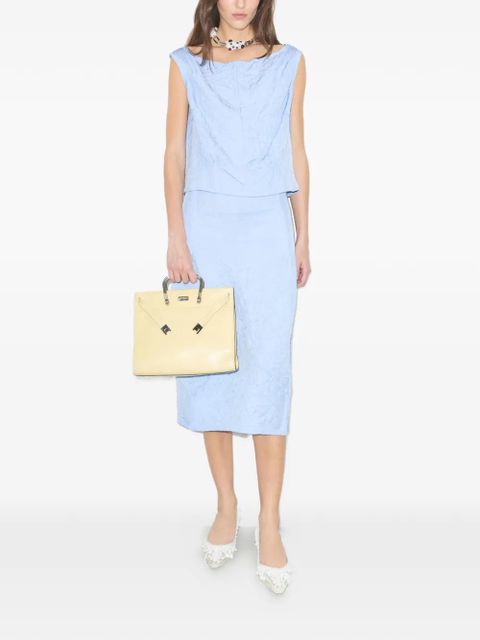 Tory Burch crinkled viscose top - Blue - zdjęcie produktu nr 2