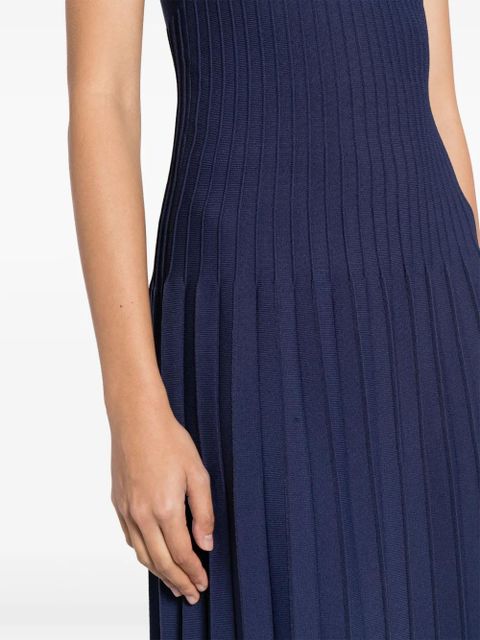 STAUD Ellison pleated midi dress - Blue