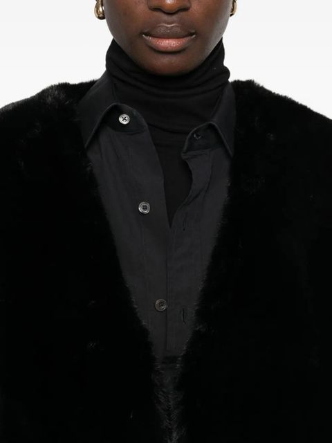 The Frankie Shop Matera faux fur coat - Black
