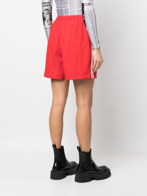 Balenciaga x Adidas logo-print track shorts - Red