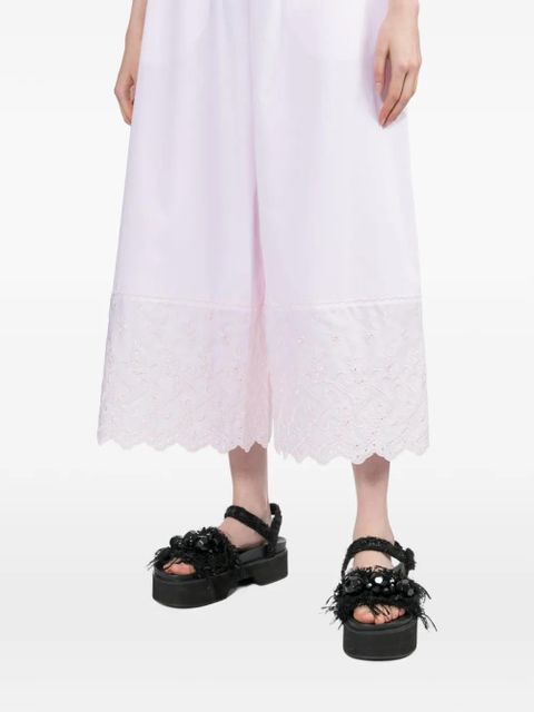 Simone Rocha embroidered cropped trousers - Pink