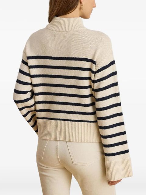 Lauren Ralph Lauren striped mock-neck sweater - Neutrals