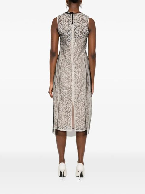 FENDI lace midi dress - Neutrals