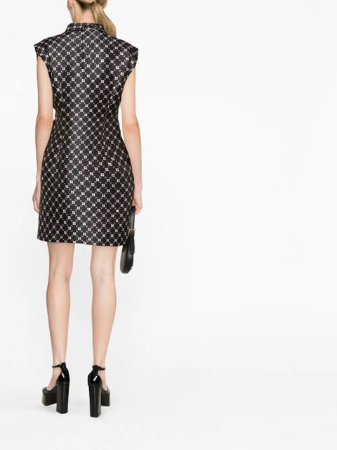 Lanvin floral-print satin minidress - Black