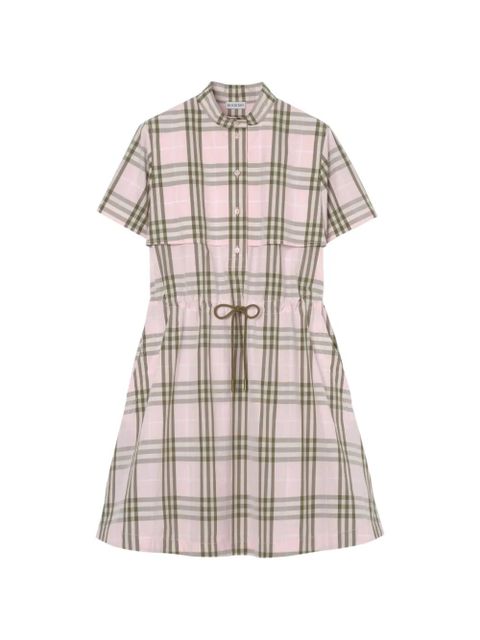 Burberry check cotton dress - Pink - zdjęcie produktu nr 1