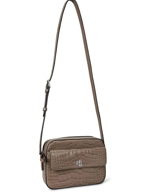 Lauren Ralph Lauren torebka skórzana kolor brązowy 431950824