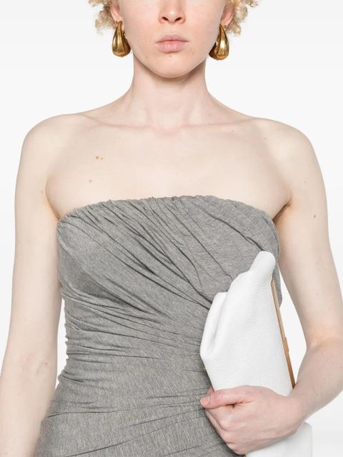 The Attico ruched jersey minidress - Grey