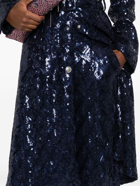 ROTATE BIRGER CHRISTENSEN sequinned cargo pants - Blue - zdjęcie produktu nr 2