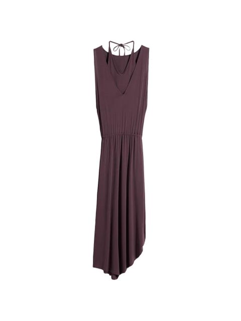LEMAIRE draped V-neck midi dress - Purple - zdjęcie produktu nr 1