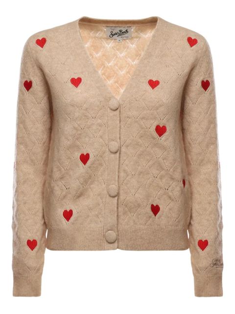 MC2 Saint Barth heart-motif cardigan - Neutrals - zdjęcie produktu nr 1