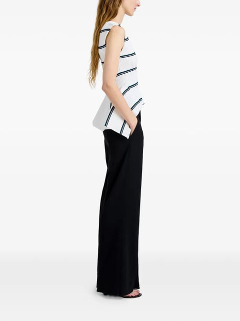 Proenza Schouler Eugenie striped ribbed knit top - White