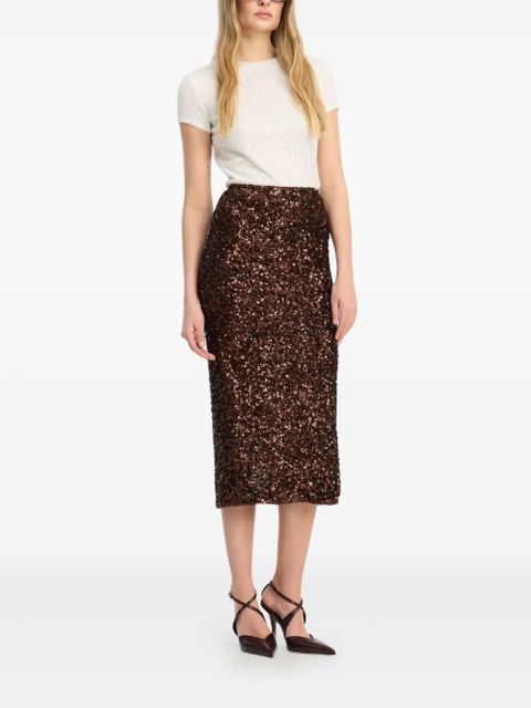 ROTATE BIRGER CHRISTENSEN sequin-embellishment T-shirt - White