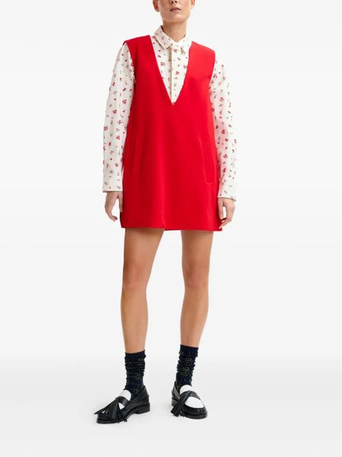 Essentiel Antwerp V-neck mini dress - Red - zdjęcie produktu nr 2