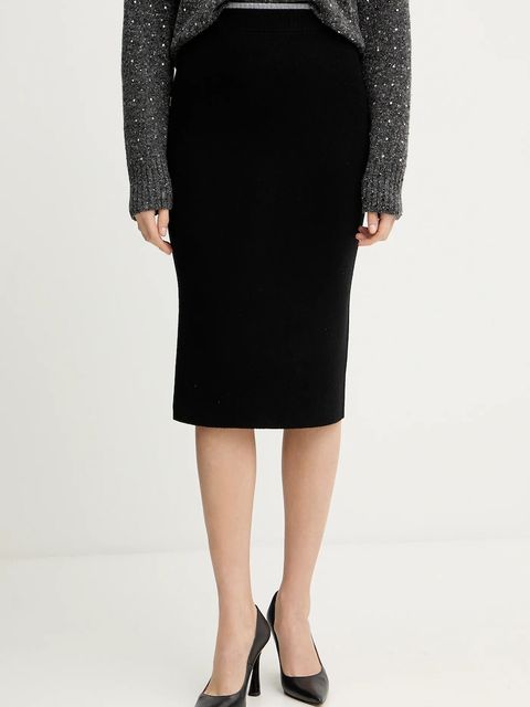 Pinko spódnica z dodatkiem wełny kolor czarny 105489 A2Q9 - zdjęcie produktu nr 1