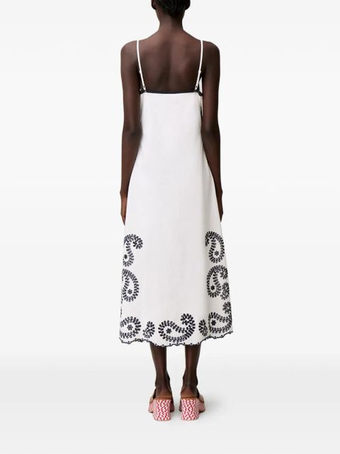 Claudie Pierlot embroidered A-line dress - White