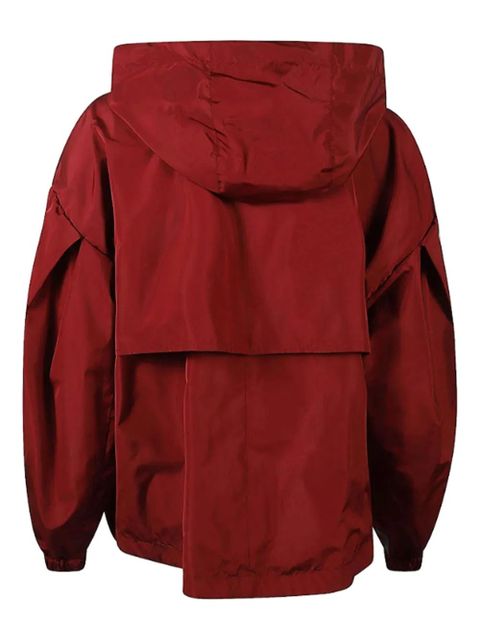 Max Mara hooded drawstring coat - Red