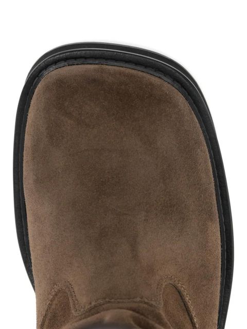 The Attico 35mm Passeggiata suede knee-high boots - Brown