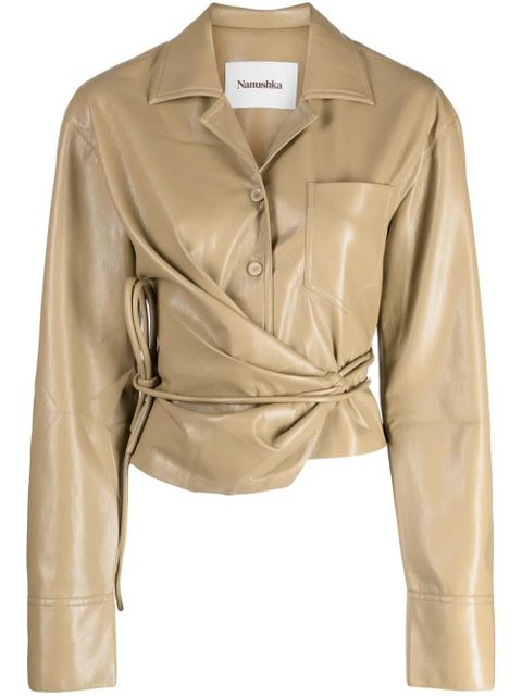 Nanushka Merano cropped shirt - Neutrals - zdjęcie produktu nr 1