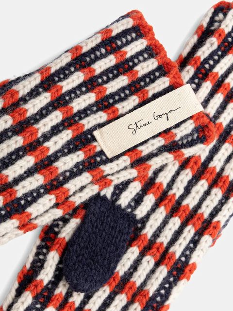 Stine Goya rękawiczki z dodatkiem wełny 0 damskie kolor czerwony SG-AW25-A043-2425 - zdjęcie produktu nr 2