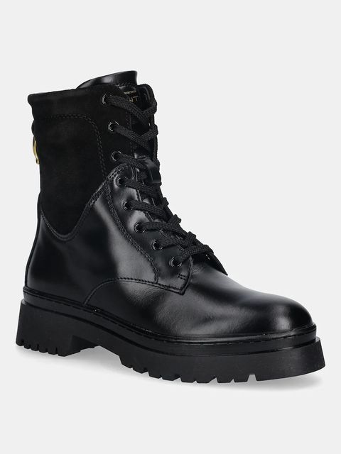 Gant workery skórzane Aligrey damskie kolor czarny na płaskim obcasie 31541156 - zdjęcie produktu nr 1