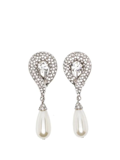 Alessandra Rich faux-pearl earrings - Silver - zdjęcie produktu nr 1