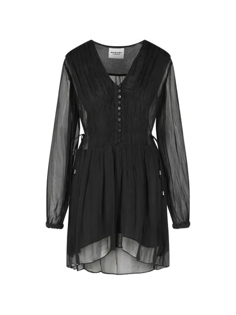 ISABEL MARANT v-neck button dress - Black - zdjęcie produktu nr 1