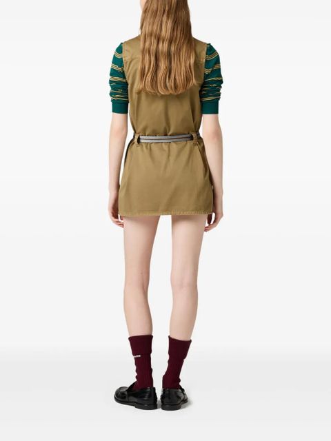 Miu Miu garment-dyed cotton mini dress - Green - zdjęcie produktu nr 2