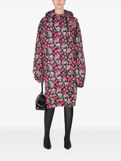 Balenciaga floral-print coat - Black - zdjęcie produktu nr 2