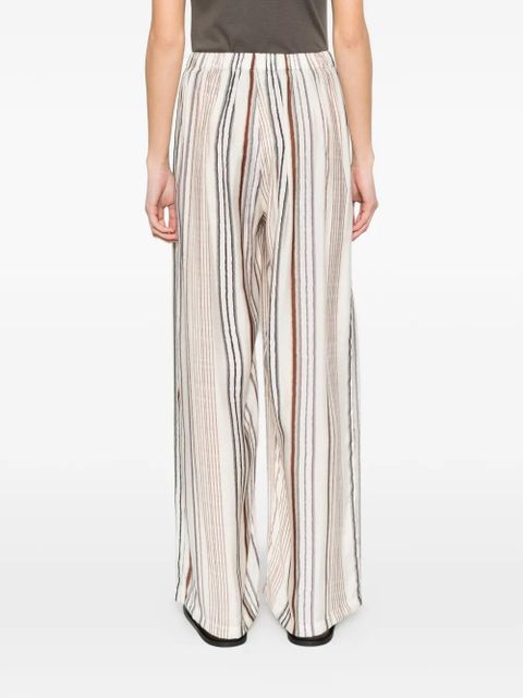 Eleh striped-pattern trousers - Neutrals