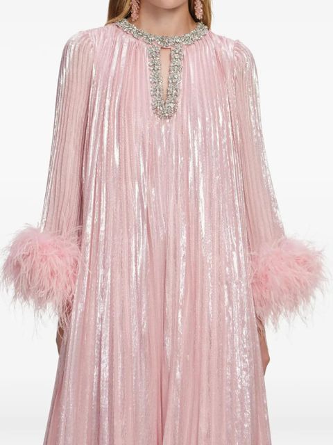 Self-Portrait embellished midi dress - Pink