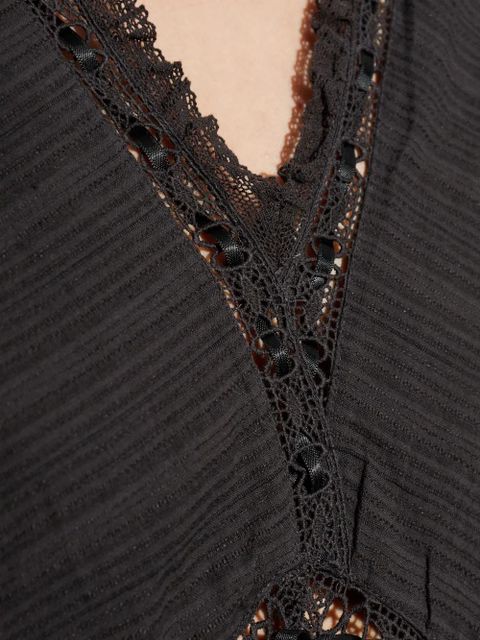 MARANT ÉTOILE lace-ruffled blouse - Black