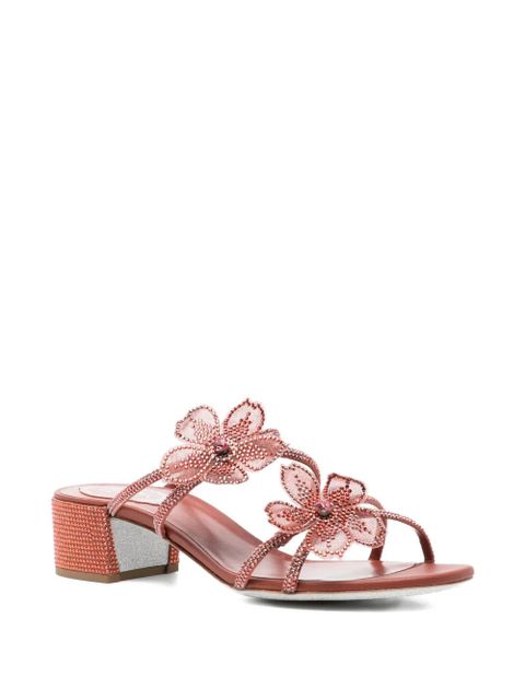 René Caovilla 50mm Peach Flower sandals - Brown - zdjęcie produktu nr 2