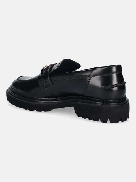 Gant mokasyny skórzane Ivyhill damskie kolor czarny na płaskim obcasie 31531118