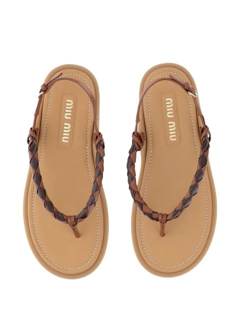 Miu Miu leather sandals - Brown