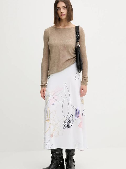 Desigual sukienka KALA kolor zielony midi rozkloszowana 25WWVK25 - zdjęcie produktu nr 2