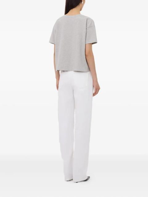 LouLou de Saison V-neck short-sleeved T-shirt - Grey