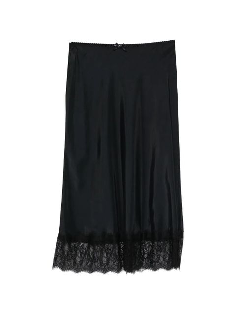 Moschino lace-trim midi skirt - Black - zdjęcie produktu nr 1