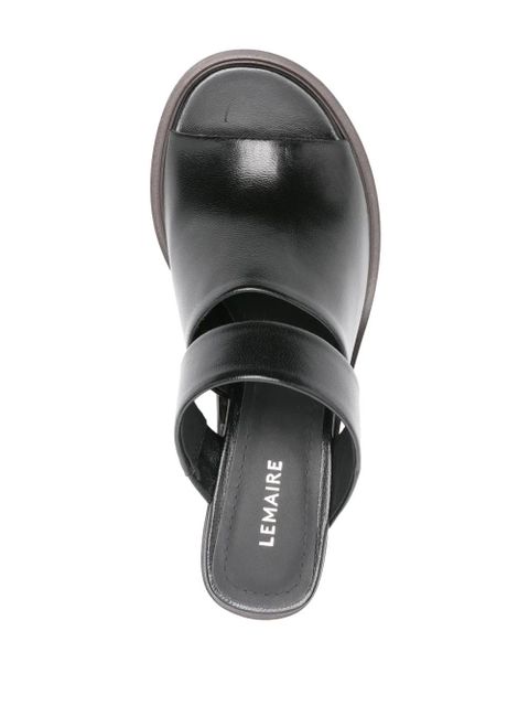 LEMAIRE 55mm leather mules - Black