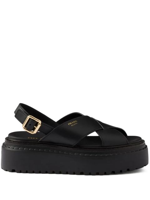 Prada leather sandals - Black - zdjęcie produktu nr 1
