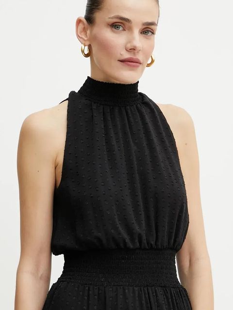 Morgan sukienka RLIKA kolor czarny maxi rozkloszowana RLIKA